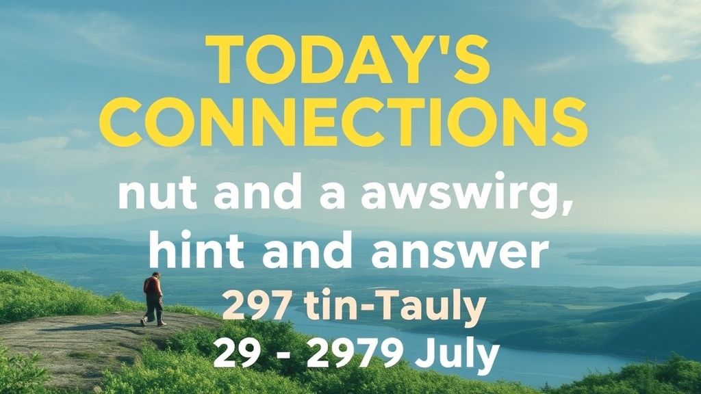 7月29日Connections解谜全攻略