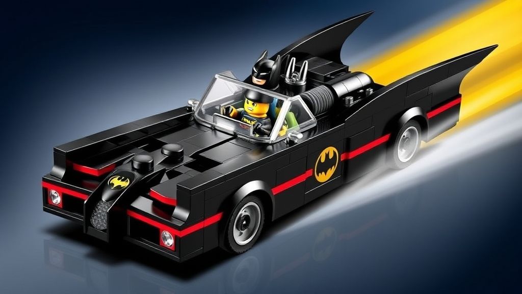 乐高1966经典电视剧蝙蝠车限时特惠：1822片积木还原传奇座驾